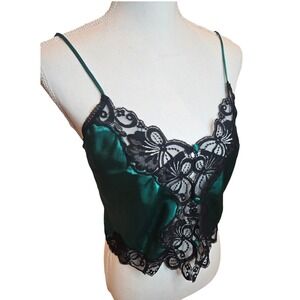 Victorias Secret Vintage Gold Label Lace Cami Tank Satin Whimsigoth Fairy Medium